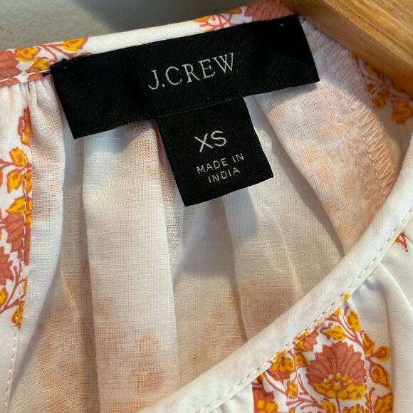 J. Crew Smocked-Waist Mini Dress in Gathered Floral Block Print - size XS - Picture 6 of 7